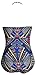PEGGYNCO Womens Sweetheart Bandeau Print One-piece Swimwear
