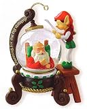 Carlton Heirloom Right On Schedule Water Globe Christmas Ornament #CXOR-072R