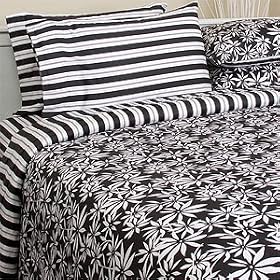 Laney 300TC Single Ply Cotton Sheet Set, Full, Black by SmartBargains