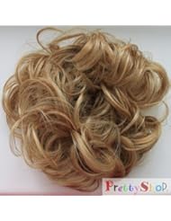 Beauty: PRETTYSHOP Scrunchie Scrunchy Bun Up Do Hair piece Hair Ribbon Ponytail Extensions Wavy Curly or Messy blonde mix 27/613 - PRETTYSHOP