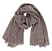 Windowpane Print Scarf Wrap- Khaki