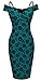 HOMEYEE Women's Vintage Elegant Printed Floral V-Neck Sling Dress B309