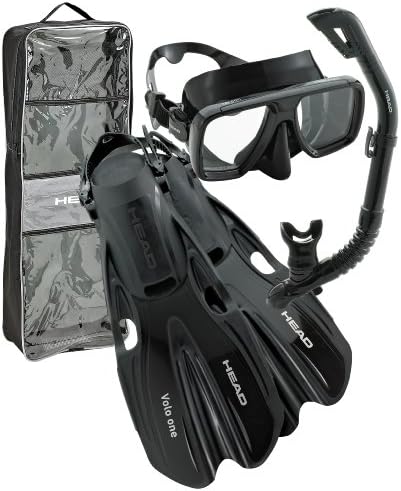 Head Mask Fin Snorkel Set + Snorkeling Gear Bag