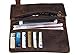 Tiding Men's Genuine Leather Long Wallet with Chain Hand Made Vintage Style Card Holder Bifold (Brown 7''3.5'')