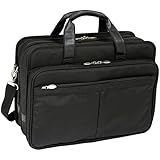 McKleinUSA WALTON 73985 Black Expandable Double Compartment Laptop Case w/ Removable Sleeve