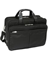 McKleinUSA WALTON 73985 Black Expandable Double Compartment Laptop Case w/ Removable Sleeve