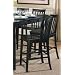 Coaster Contemporary Counter Height Stools, Black Wooden Finish, Set of 2