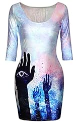 Sexy Polyester/Spandex Scoop Neck Elbow Length Sleeves General Print Bodycon Dress 