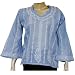 Kurti India Dress Womens Top Casual Wear Chikan Embroidery Size M (ctop436)
