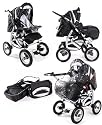 Tako Natalia in black & silver - foldable 2 in 1 pram & pushchair /comes with raincover, footmuff, baby bag, carrycot