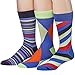 James Fiallo Mens 12 Pairs Patterned Dress Socks, Fits shoe 6-12 (sock size 10-13), M169-A-12