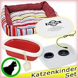 Kätzchenset - Komplettes Katzen Set mit Katzenbett - Petsafe Wärmekissen Katzenzubehör Katzenklo Katzensofa