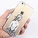 iPhone 6 Case, iPhone 6s Case, JAHOLAN Amusing Whimsical Designs Clear TPU Soft Case Rubber Silicone Skin Cover for Normal 4.7 inches iPhone 6/6s - Henna Feather Girl