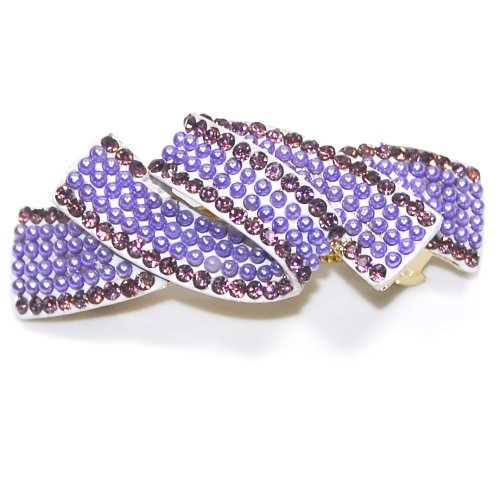 ShowJadeTM Lovely Fashion Pearl Purple Color Fashion Beauty Hair Clips barrette