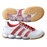Womens Adidas Stabil 7 Indoor - White/Light Scarlet