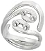 Sterling Silver Hand Made Freeform Wire Ring, 1 1/4 (32mm) wide