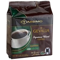 Gevalia Signature Blend Decaffeinated Coffee (Mild), 16-Count T-Discs for Tassimo Coffeemakers (Pack of 2)