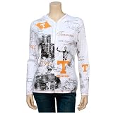 Tennessee Volunteers Ladies White Rhinetone Zip Up Hoody