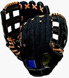 11 Leather / Nylon Mesh Black Baseball Glove (Worn on Left Hand) (Set of 3)