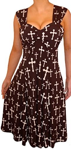 PM3 FUNFASH GOTHIC BLACK IVORY WHITE PLUS SIZE COCKTAIL CRUISE DRESS 2X 22 24