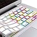 Cosmos Premium Rainbow White Color Silicone Soft Keyboard Cover Skin Protector for Macbook Pro 13