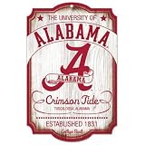 NCAA College Vault Alabama Crimson Tide 11-by-17 Wood Sign