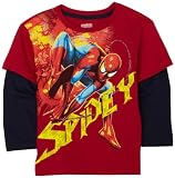Spiderman Boys 4-7 Spiderman Longsleeve Twofer Tee