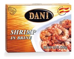 DANI Shrimp in Brine, 3.5-Ounce Easy Open Cans (Pack of 4)
