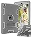 TIANLI ArmorBox [Three Layer] Convertible [Heavy Duty] Rugged Hybrid Protective with Kickstand Case for iPad Air 2,Grey/Grey