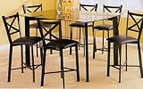 Metal And Glass Counter Height Dining Table