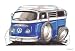 VW CAMPER BAY WINDOW BLUE KOOLART IMAGE CERAMIC MUG 2129