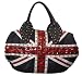 Union Jack Themed Studded Hobo Shoulder Bag -- SwankySwans