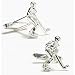 Sterling Silver Hockey Player Cufflinks