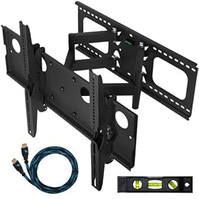 Click here to buy Cheetah Mounts APDAM2B Plasma LCD Flat Screen TV Articulating Full Motion Dual Arm Wall Mount....