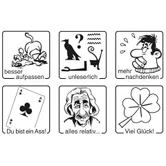 Elbi Lehrerstempel zur Motivation und Bewertung | Stempelset, Bildstempel, Holzstempel, Heftstempel