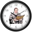 Priest or Monk Reading Scriptures Christian Theme Wall Clock by WatchBuddy Timepieces (Hunter Green Frame)