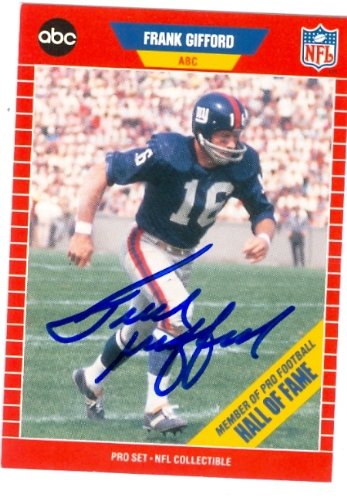 Frank Gifford Autographed/Hand Signed Football Card (New York Giants) 1990 Pro Set #2