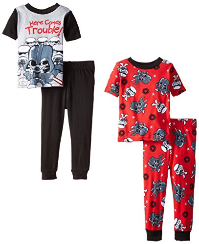 Star Wars Little Boys' Here Comes Trouble Four-Piece Pajama Set