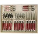 Laguiole boxed 24 piece cutlery set in wood gift box Pierre Dubost French import