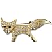 Black Eye Fox Animal Brooches Pin