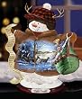 Bradford Editions "Deer Santa" Christmas Snowman Figure 8"