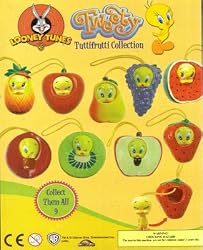 Tweety Bird Baby Fruit Charm Capsule Toys Set of 9