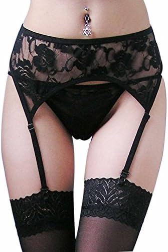 Eforstore Sexy Lace Stockings with Garter Belt & G-string Lingerie for Women