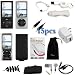 GTMax 3.5mm Male to Female Splitter Adapter + 6 ft. 3.5mm Stereo Audio Male to Male Cable + Retractable USB Data Cable + Black Elastic Armband + USB Home Travel Charger + USB Car Charger + USB Data Cable + 4 Cover Cases (Crystal Clear + Clear Silicone + Black Silicone + Black Flip Leather) + LCD Screen Protector + White Soft Gel Headset + Black Fishbone Cord Wrap + Black Universal Mesh Case for Apple iPod Nano 5th Generation