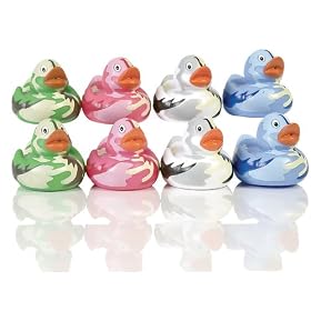 Elegant Baby 8 Piece Bath Squirties Gift Set in Vinyl Zip Bag - Camouflage
