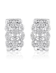 18k WHITE GOLD WOMENS EARRING LE-2149 DIAMOND 0.6CT TW