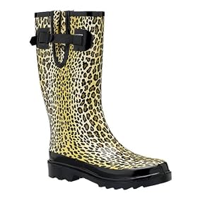 Ladies Leopard Rain Boots