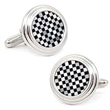 Onyx and MOP Checker Step Cufflinks