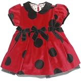 polka-dot velvet dress