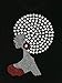 Women's Afro Hair Woman Rhinestone Bling V-Neck T-Shirts Black 107